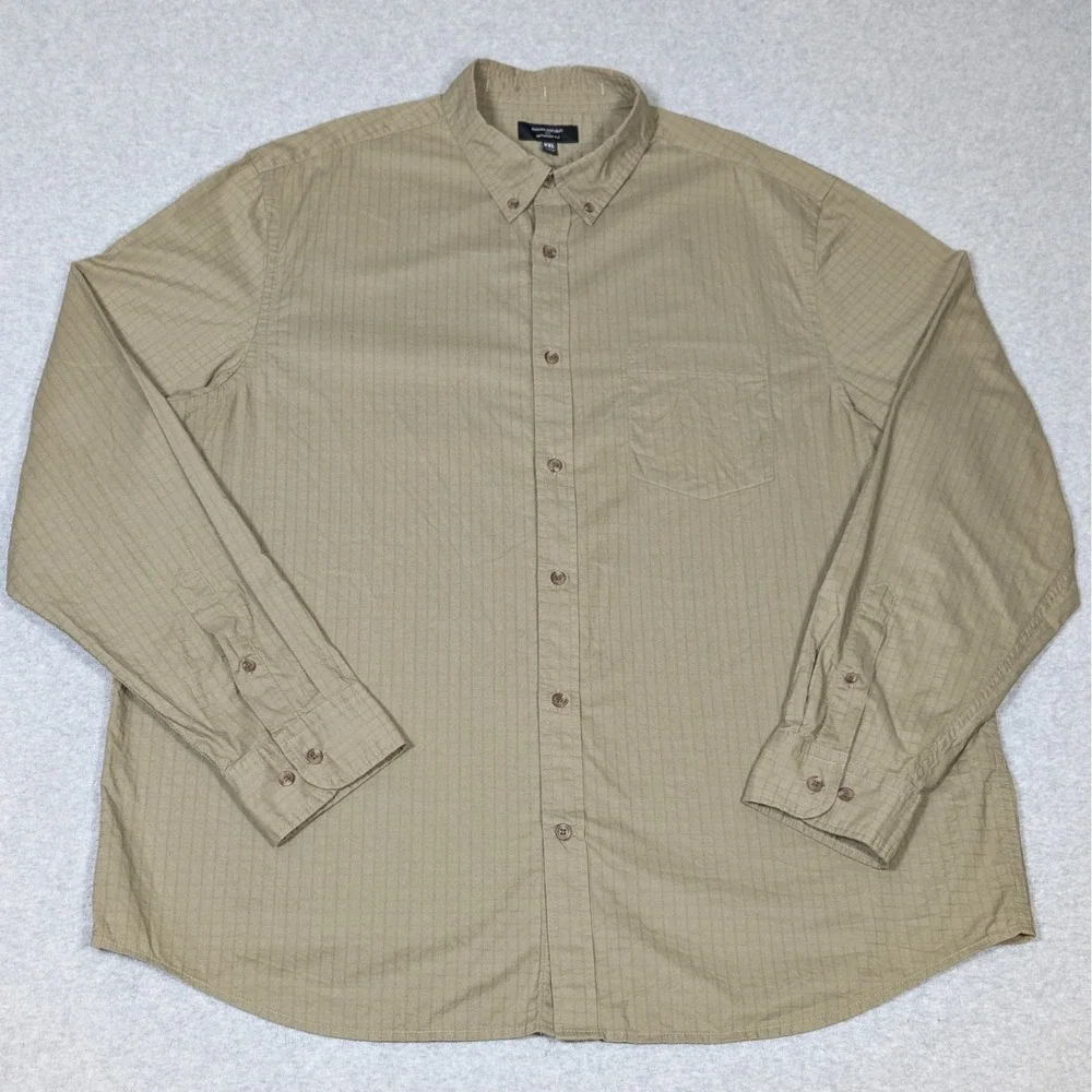 Banana Republic Untucked Fit Summer Button Down Shirt Mens 2XL XXL Long Sleeve